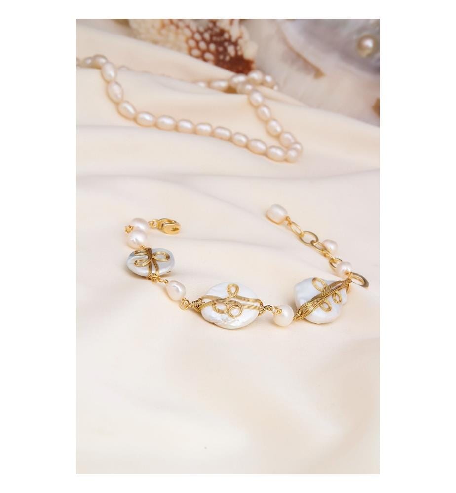 Perlenarmband - Weiss
