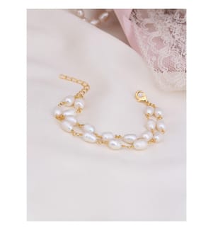 Perlenarmband - Weiss