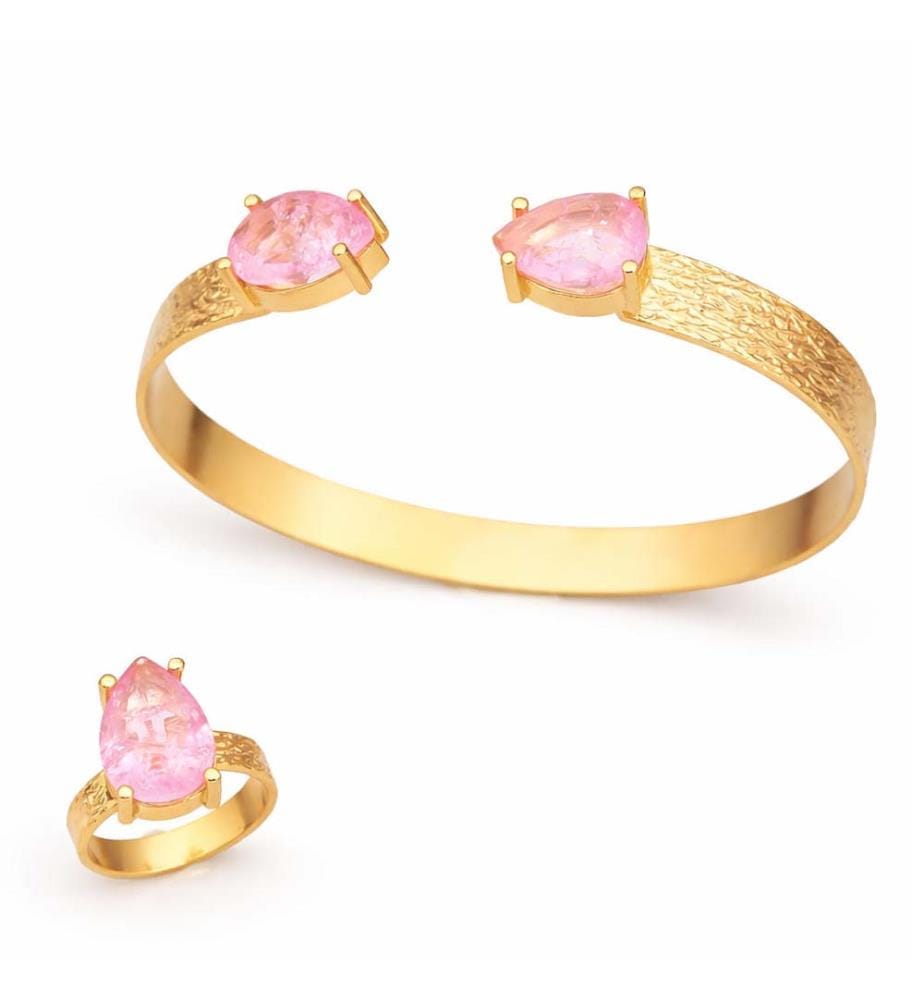 Zirkon-Schmuckset – Rosa