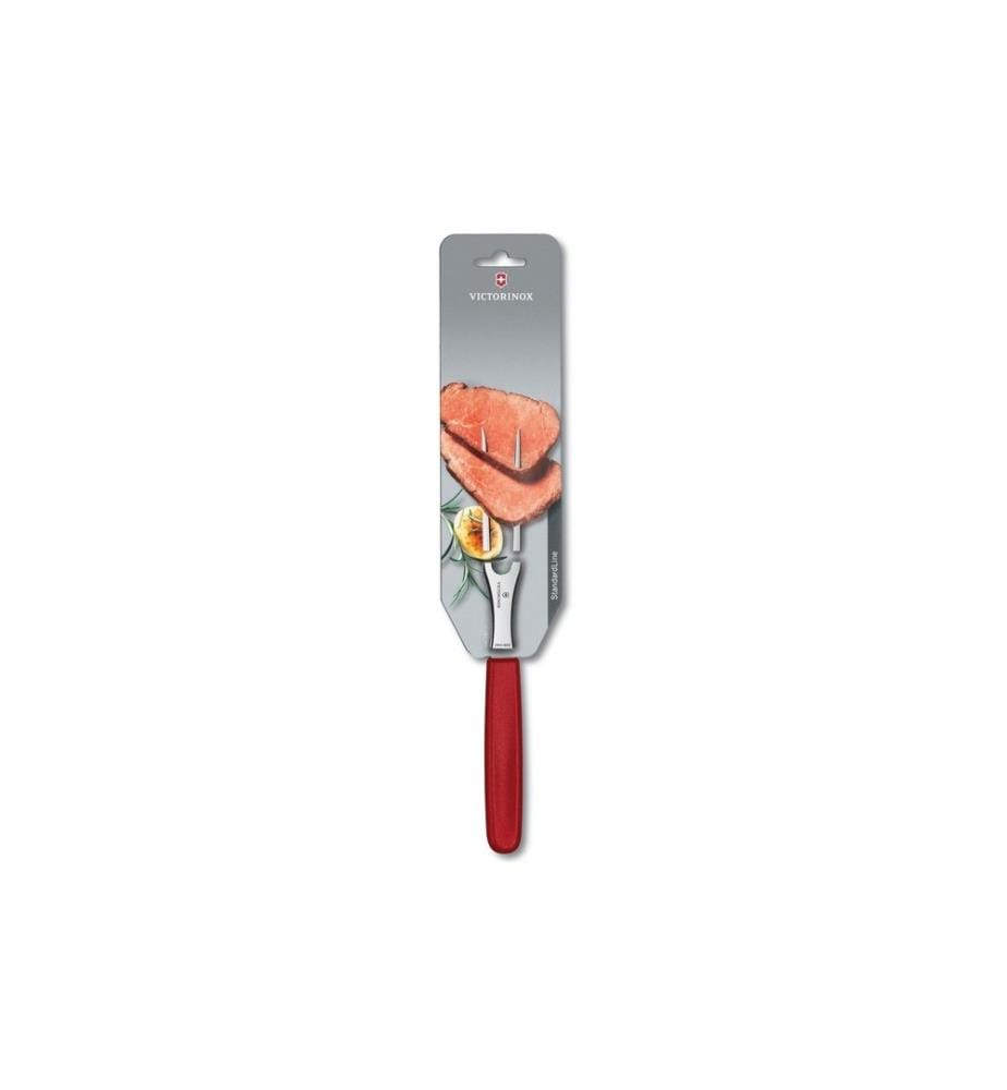 VICTORINOX - Tranchiergabel Swiss Classic Rot/Silber