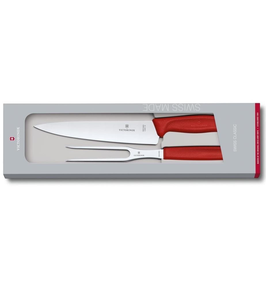 VICTORINOX - Tranchierset Swiss Classic Rot/Silber