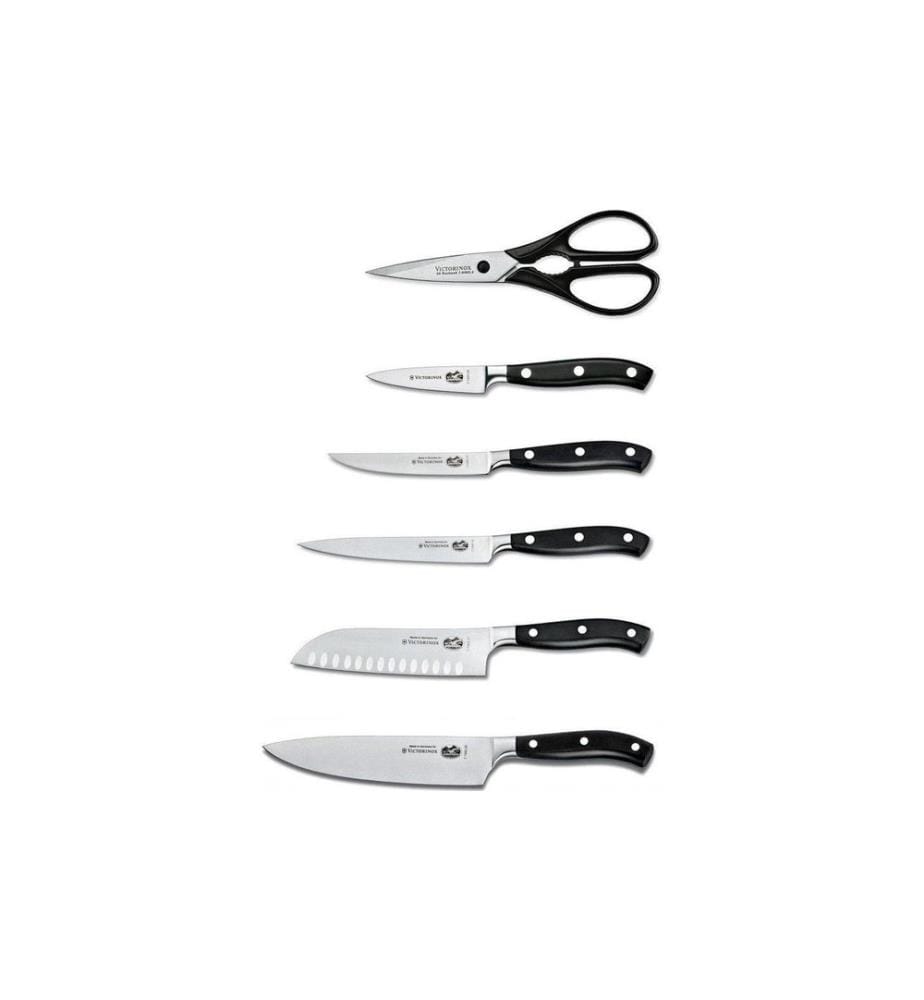 VICTORINOX - Messerblock-Set mit Messer Grand Maitre Schwarz