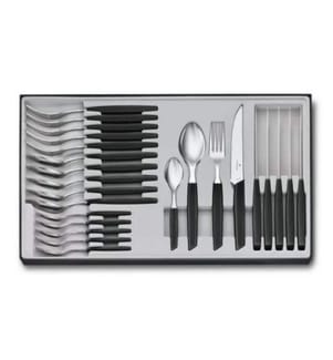 VICTORINOX - Besteck-Set Swiss Modern 24-teilig, Schwarz