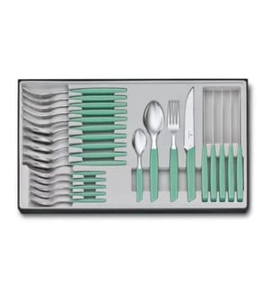 VICTORINOX - Besteck-Set Swiss Modern 24-teilig, Mint