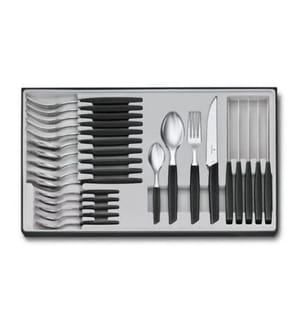 VICTORINOX - Besteck-Set Swiss Modern 24-teilig, Schwarz