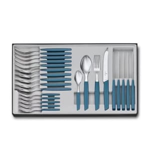 VICTORINOX - Besteck-Set Swiss Modern 24-teilig, Blau