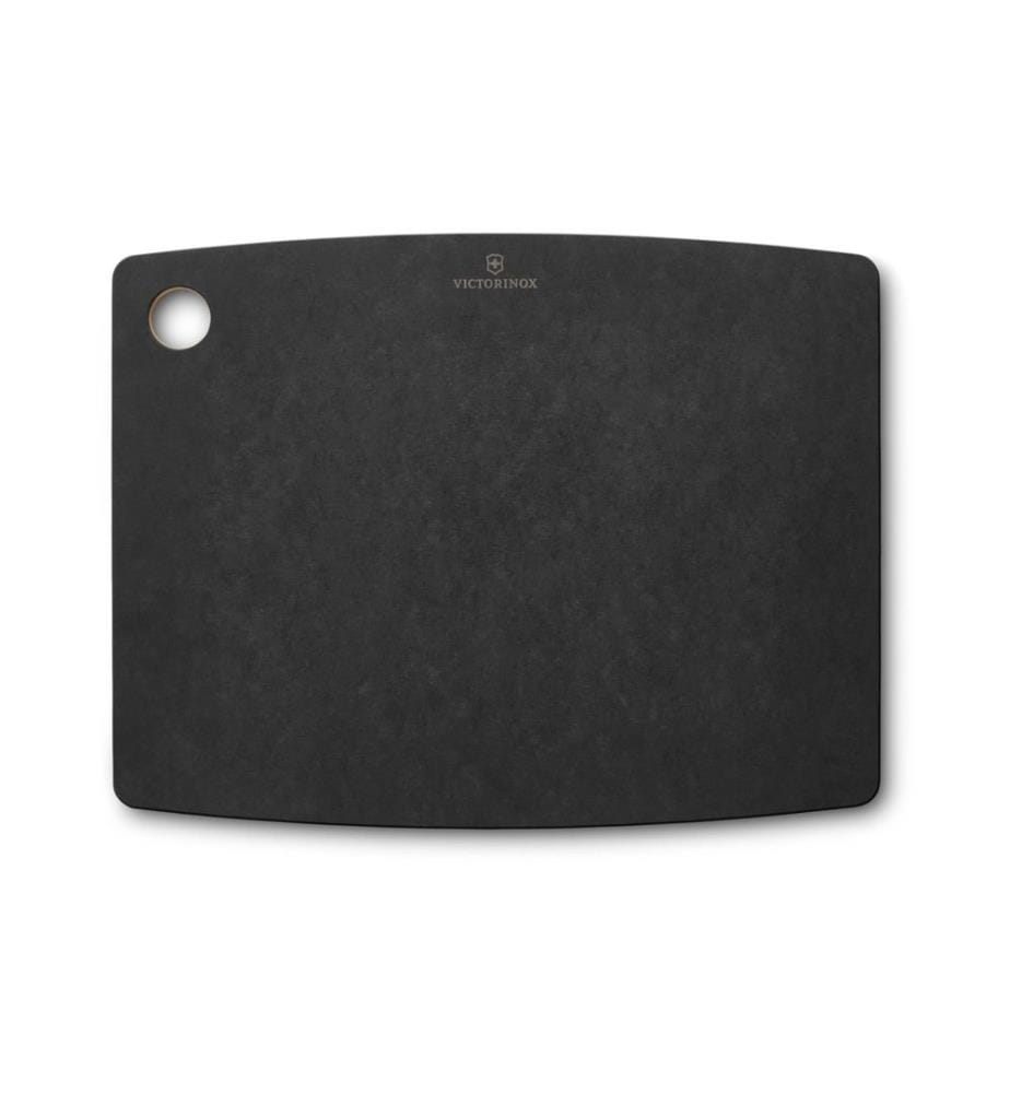VICTORINOX - Planche à découper Kitchen Rainure à jus, 36.8 cm x 28.5 cm, Noir