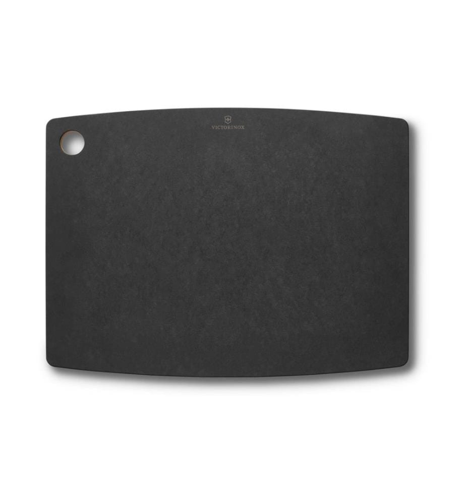 VICTORINOX - Planche à découper Kitchen Rainure à jus, 44.4 cm x 33 cm, Noir