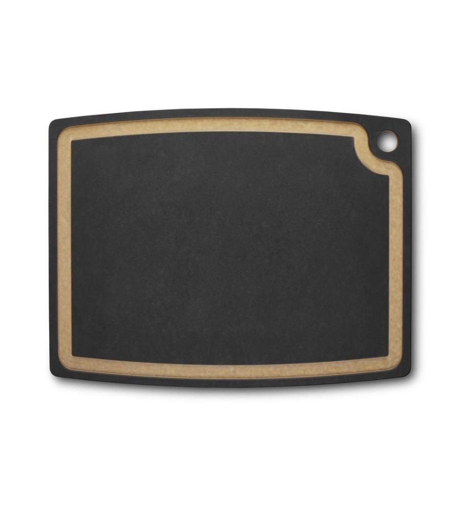 VICTORINOX - Planche à découper Kitchen Rainure à jus, 49.5 cm x 38.1 cm, Noir
