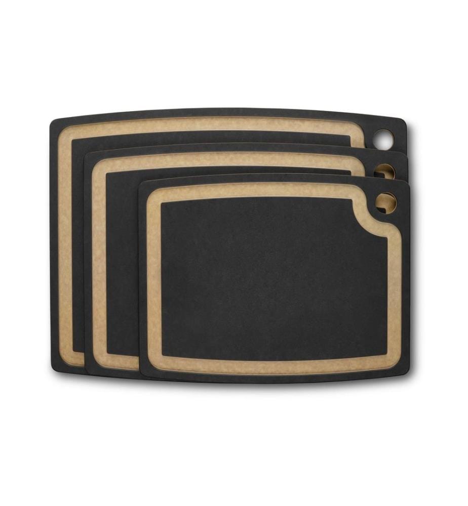 VICTORINOX - Planche à découper Kitchen Rainure à jus, 49.5 cm x 38.1 cm, Noir