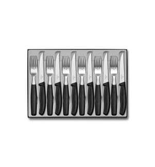 VICTORINOX - Besteck-Set Swiss Classic 12-teilig, Schwarz/Silber