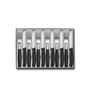 VICTORINOX - Besteck-Set Swiss Classic 12-teilig, Schwarz/Silber