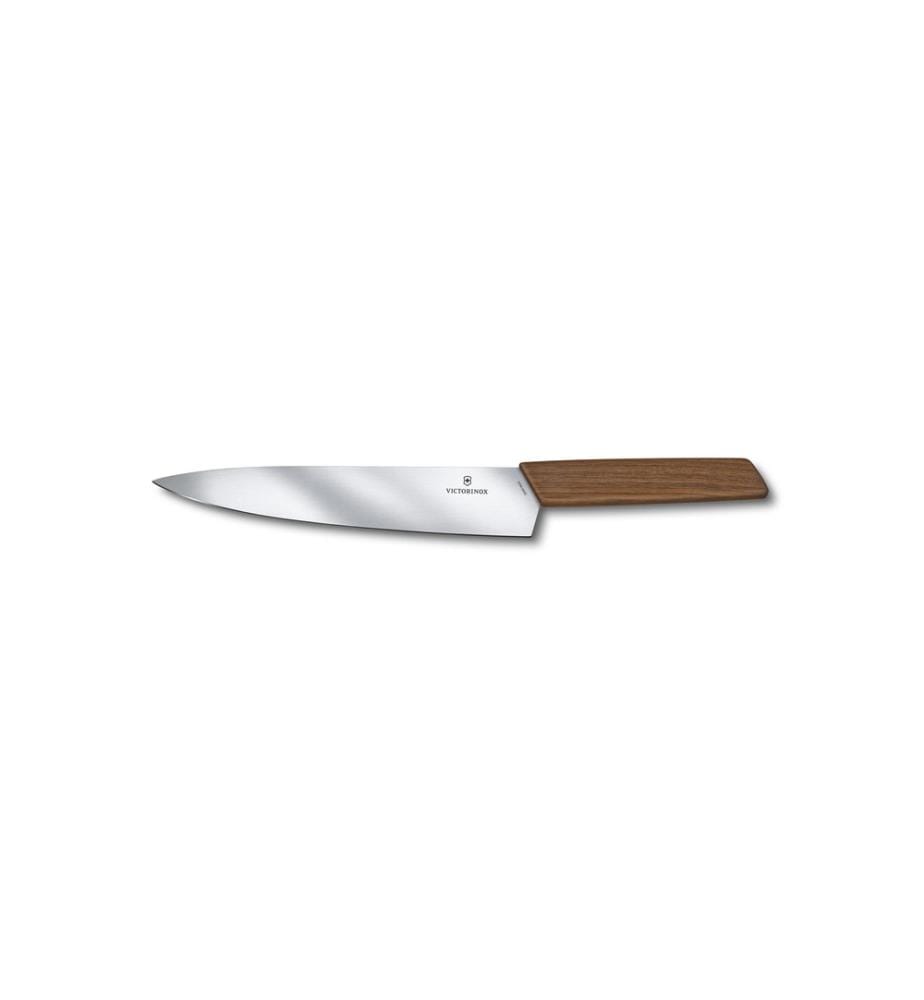 VICTORINOX - Couteau trancheur Swiss Modern 22 cm bois de noyer