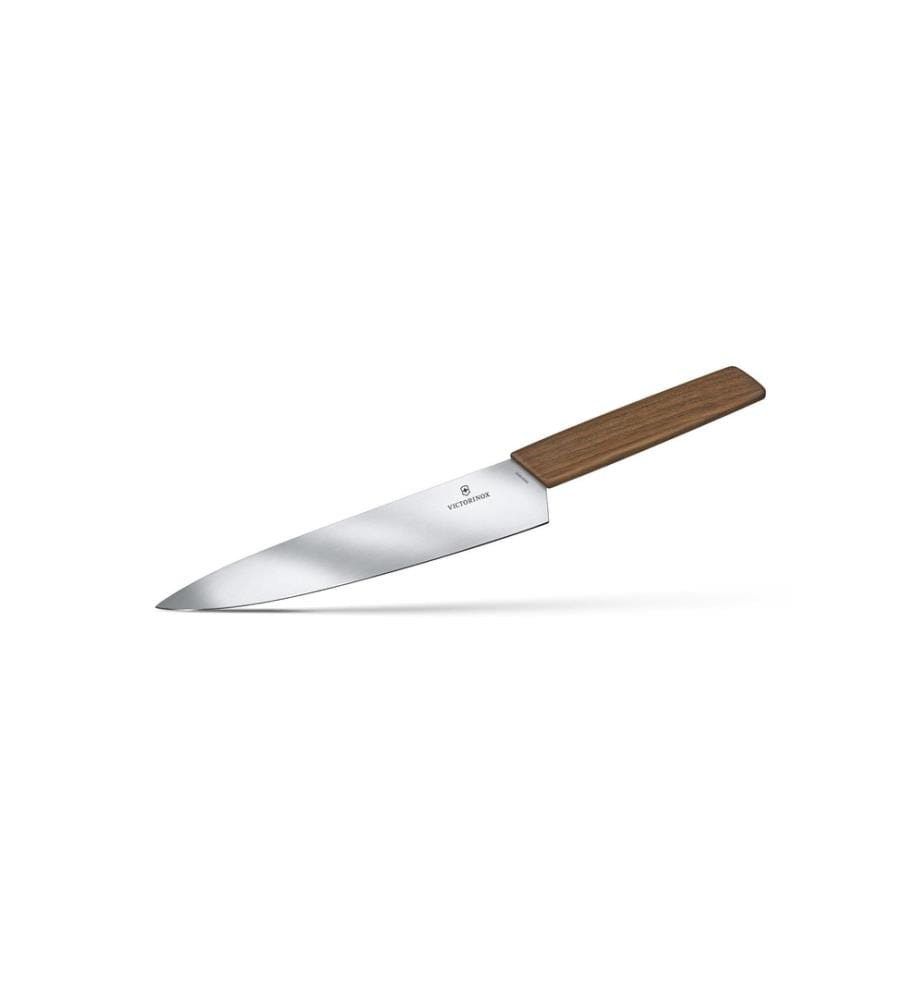 VICTORINOX - Couteau trancheur Swiss Modern 22 cm bois de noyer