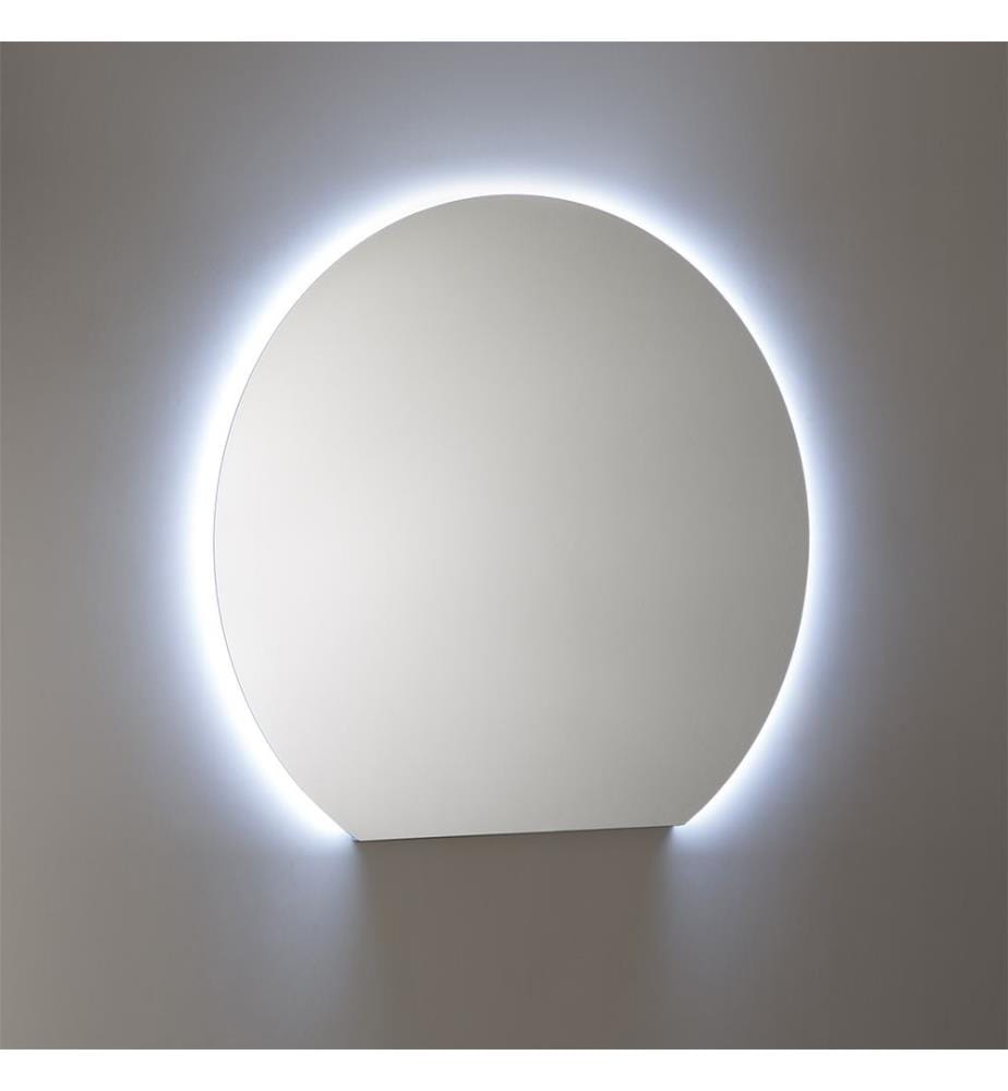 Specchio con semicerchio a led - Trasparente