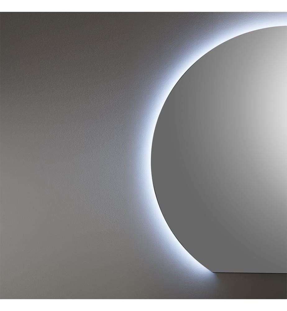 Specchio con semicerchio a led - Trasparente