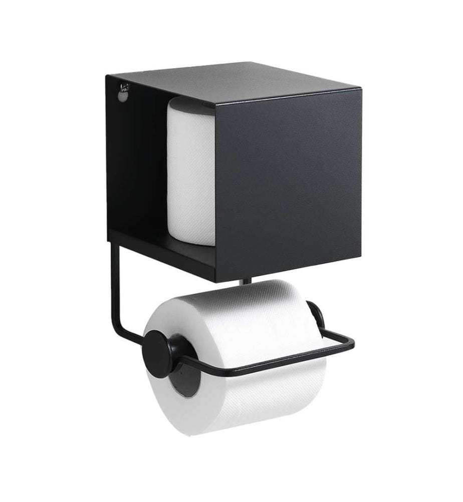 Porte-Rouleau avec Compartiment et Tablette Yinsi Noir
