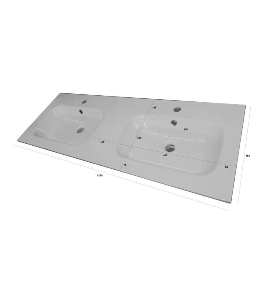 5-teilige Badgruppe, Doppel-WC Ago weiss matt