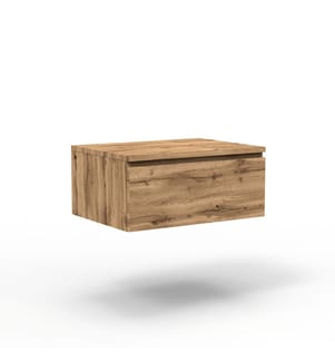 Wandsockel mit Aufsatz 1 Schublade YOKA Eiche