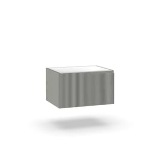 Wandsockel 1 Schublade Zip - Grau