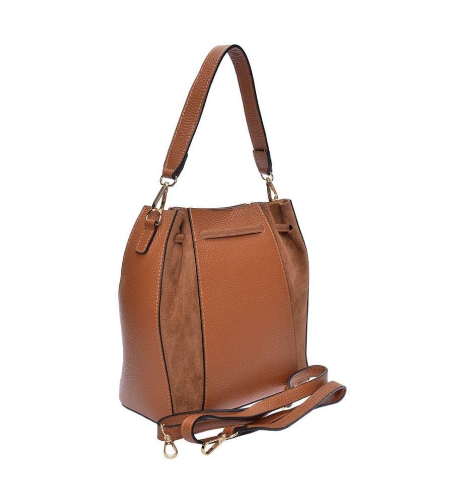 Eimer-Tasche - Cognac