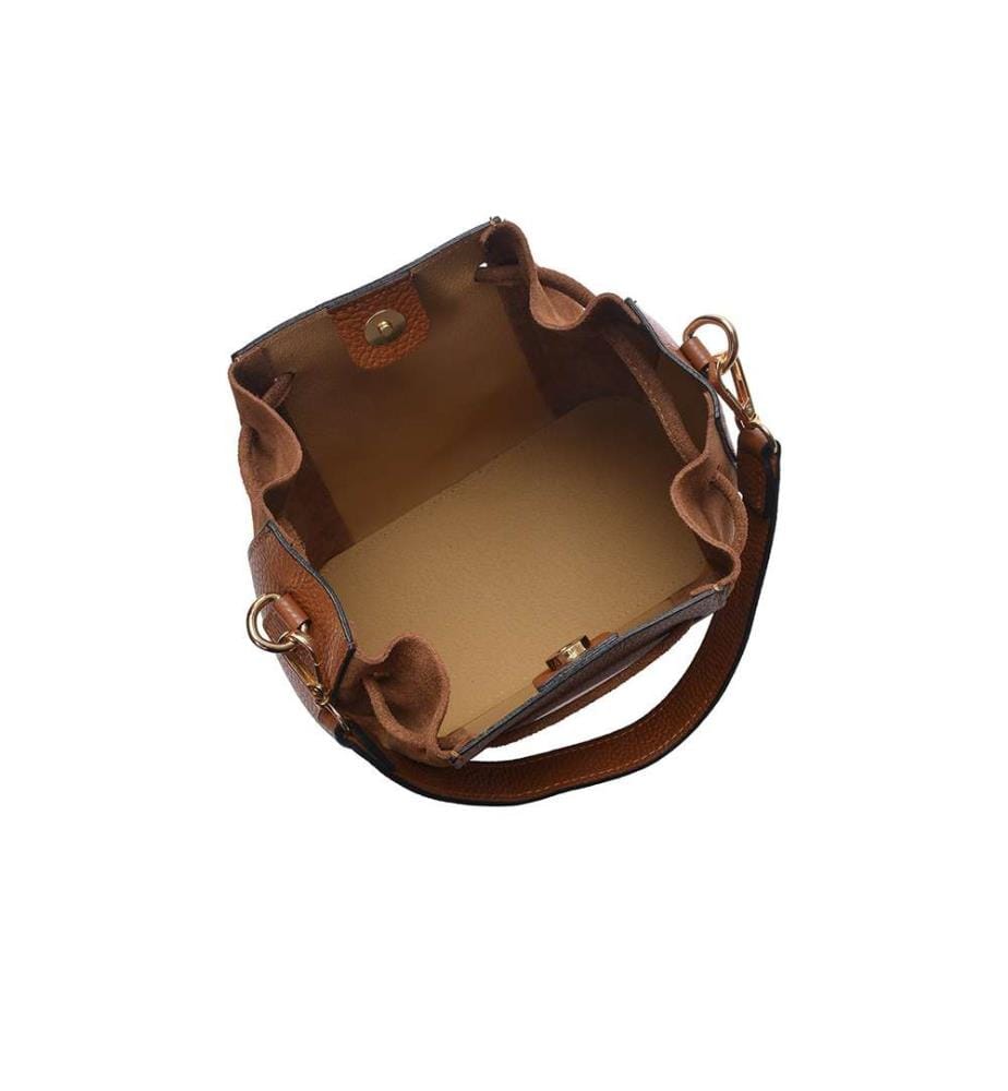 Eimer-Tasche - Cognac