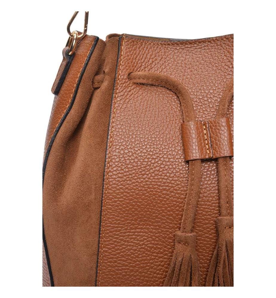 Eimer-Tasche - Cognac