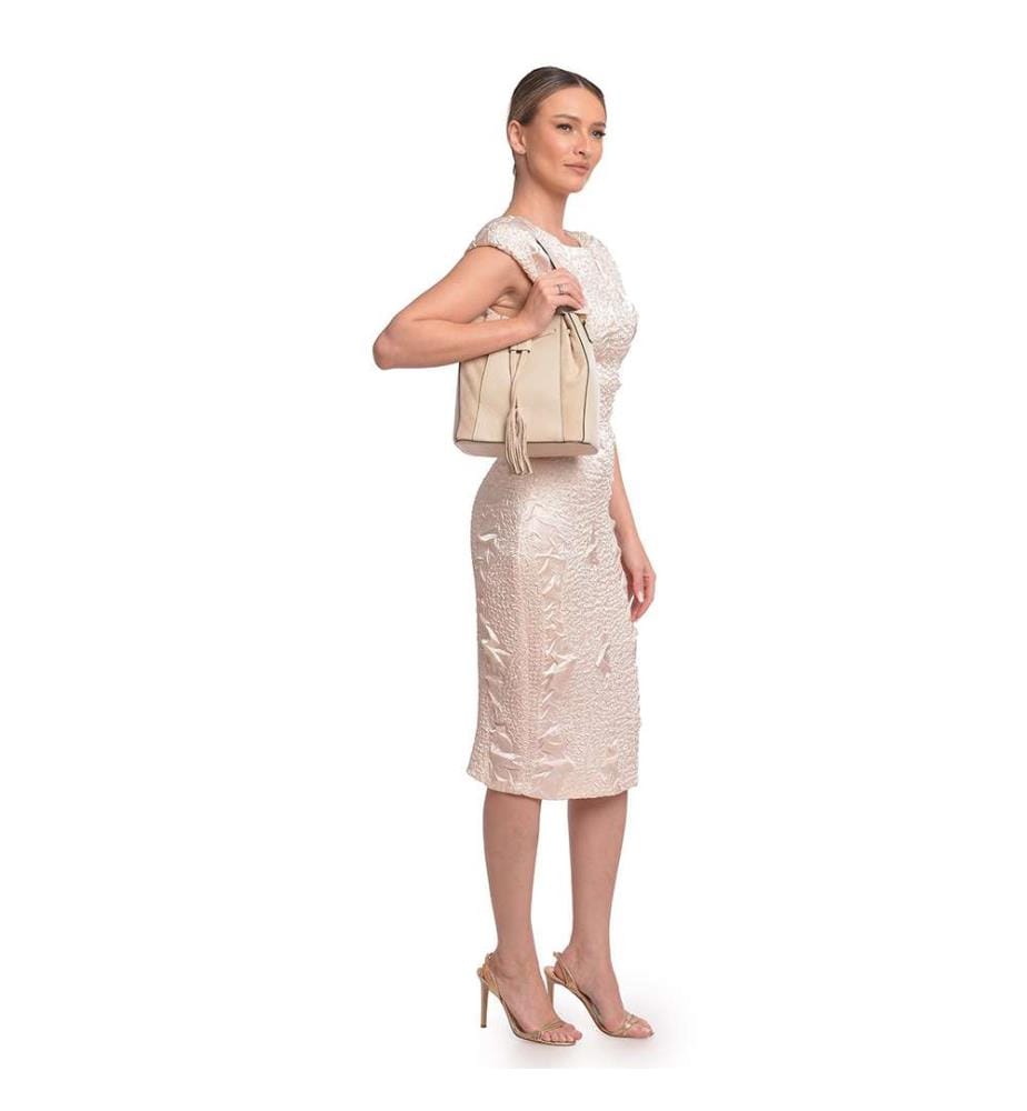 Eimer-Tasche - Beige