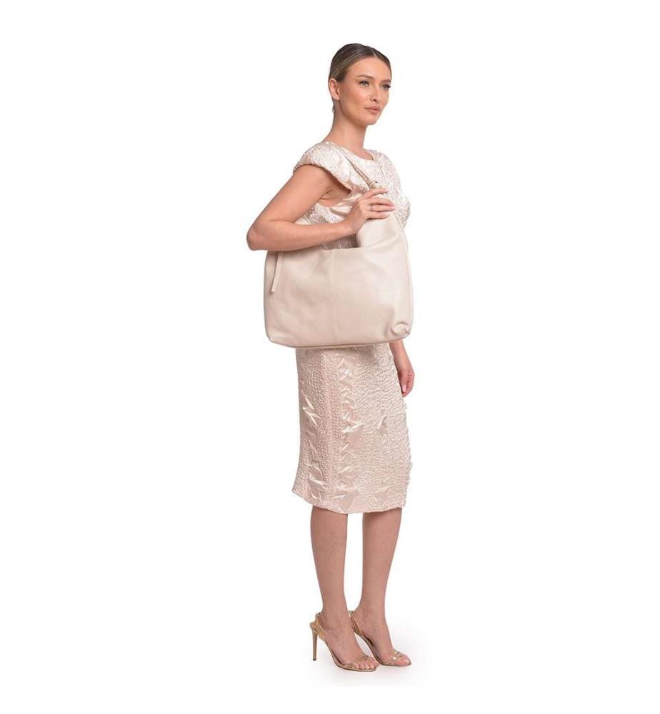 Hobo-Tasche - Beige