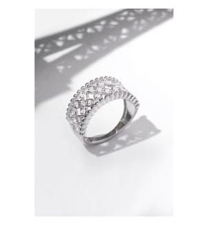 Bague Dahlia - Or Blanc 375/1000