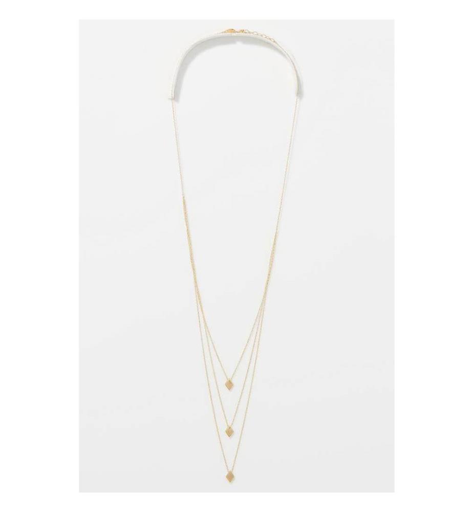 Collier Multi Rangs Losange - Or Jaune 375/1000