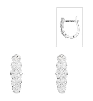 Boucles d'Oreille Merveilles de Lumières - Argenté