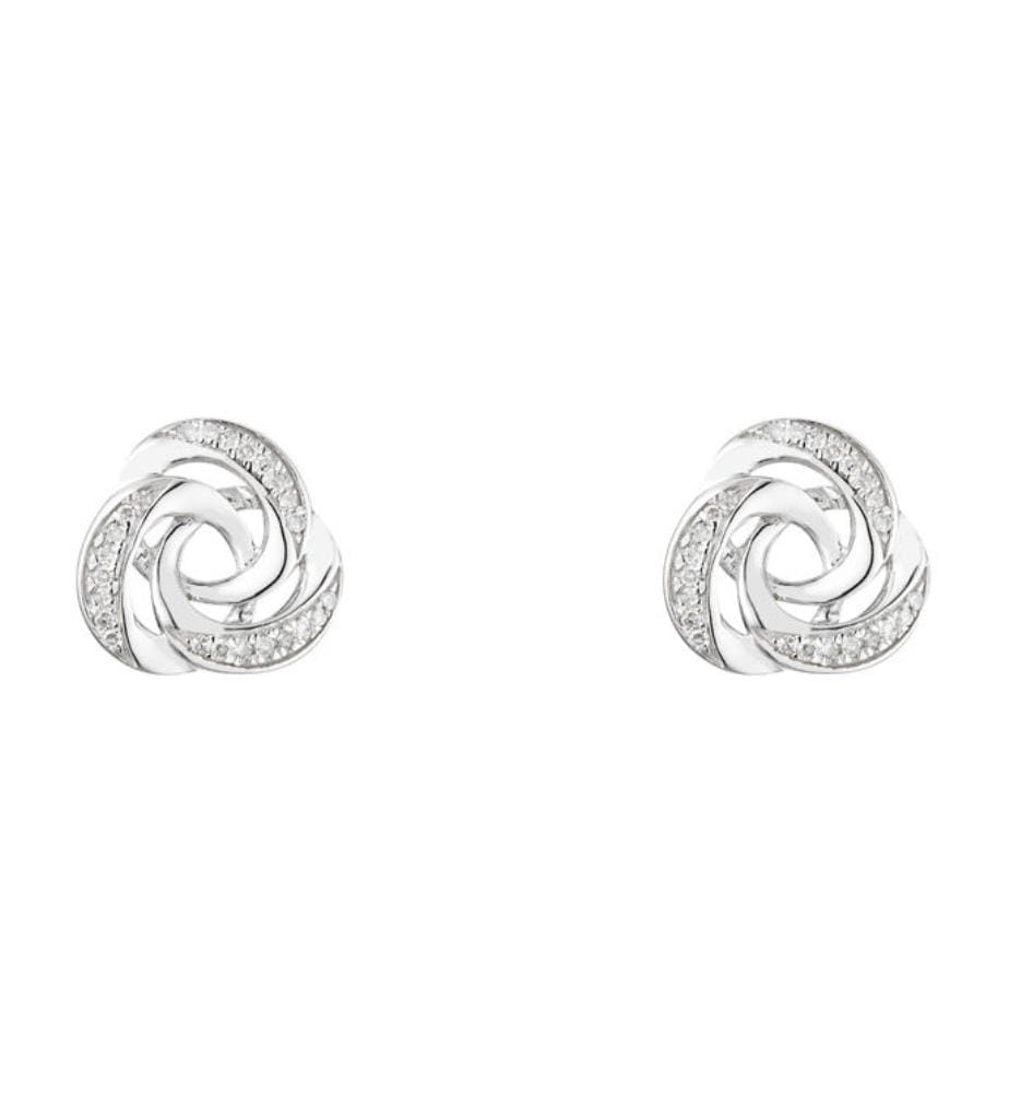 Boucles doreilles Torn - Or Blanc 375/1000