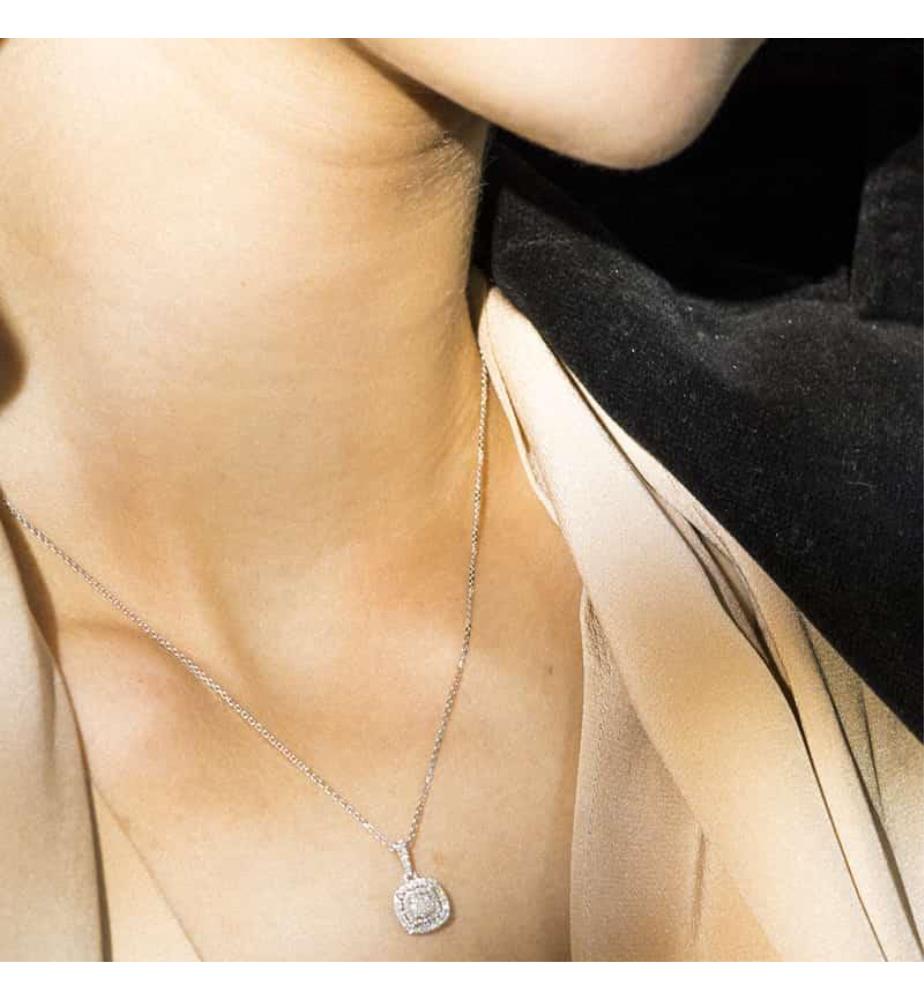 Pendentif The one - Or Blanc 375/1000
