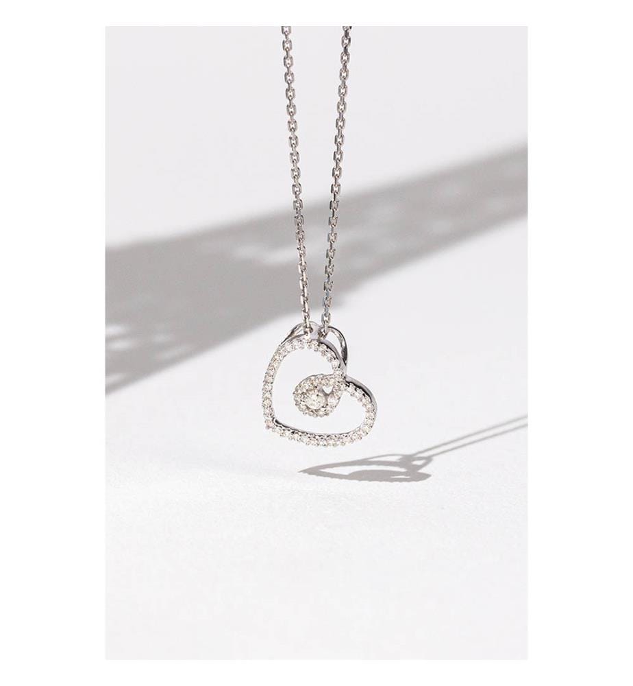 Pendentif My Sweet Love - Or Blanc 375/1000