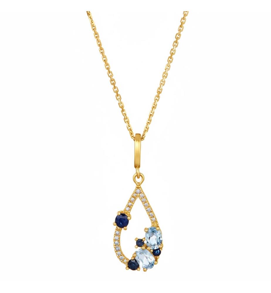 Pendentif "Saphir Elixir" - Or Jaune