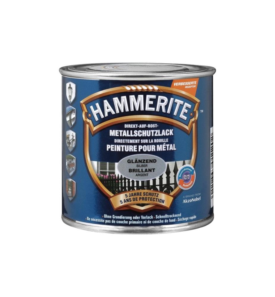 Hammerite - Metall-Schutzlack HG Silber, 250 ml