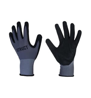 STRUCT - Arbeitshandschuh Nylon, XL, Grau/Schwarz, 1 Stück