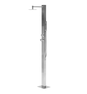 Freistehende Gartendusche OLZAI Silber