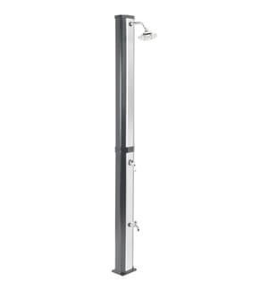 Freistehende solarbetriebene Gartendusche TOPOCALMA Silber