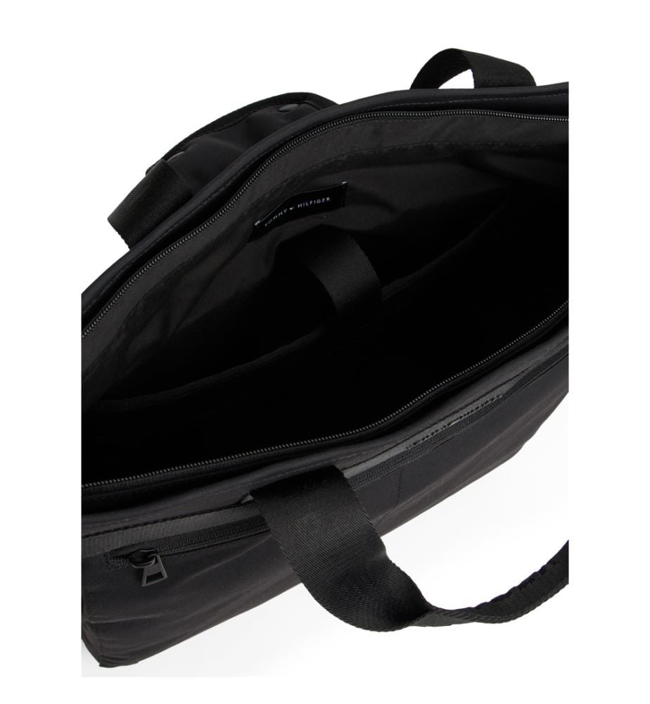 Sac à bandoulière et logo en métal - Noir