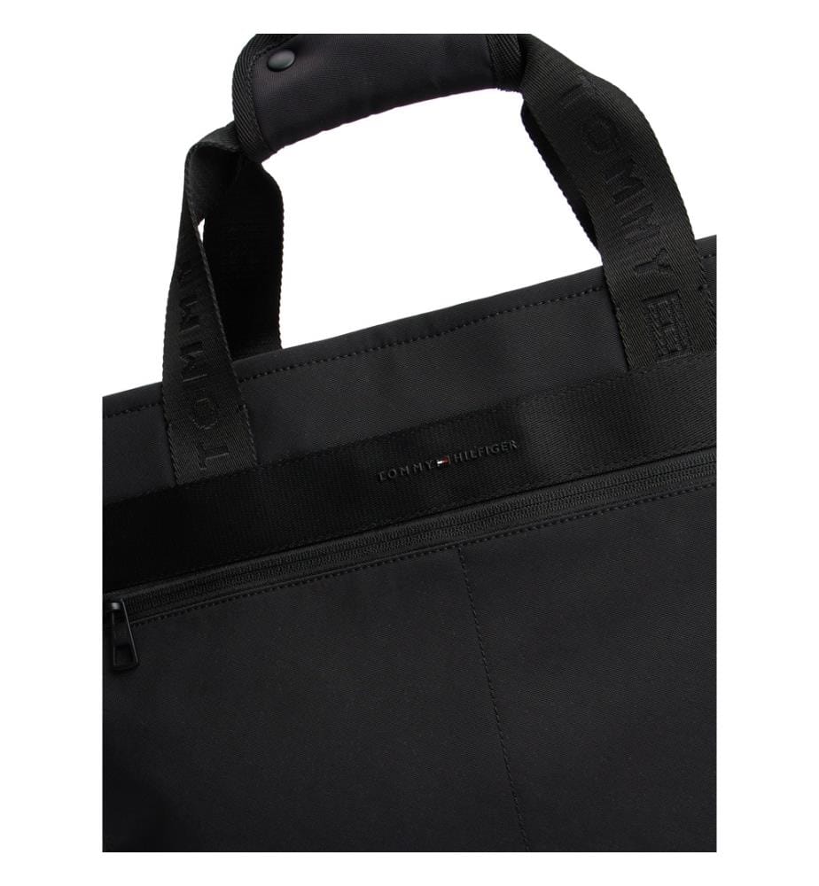 Sac à bandoulière et logo en métal - Noir