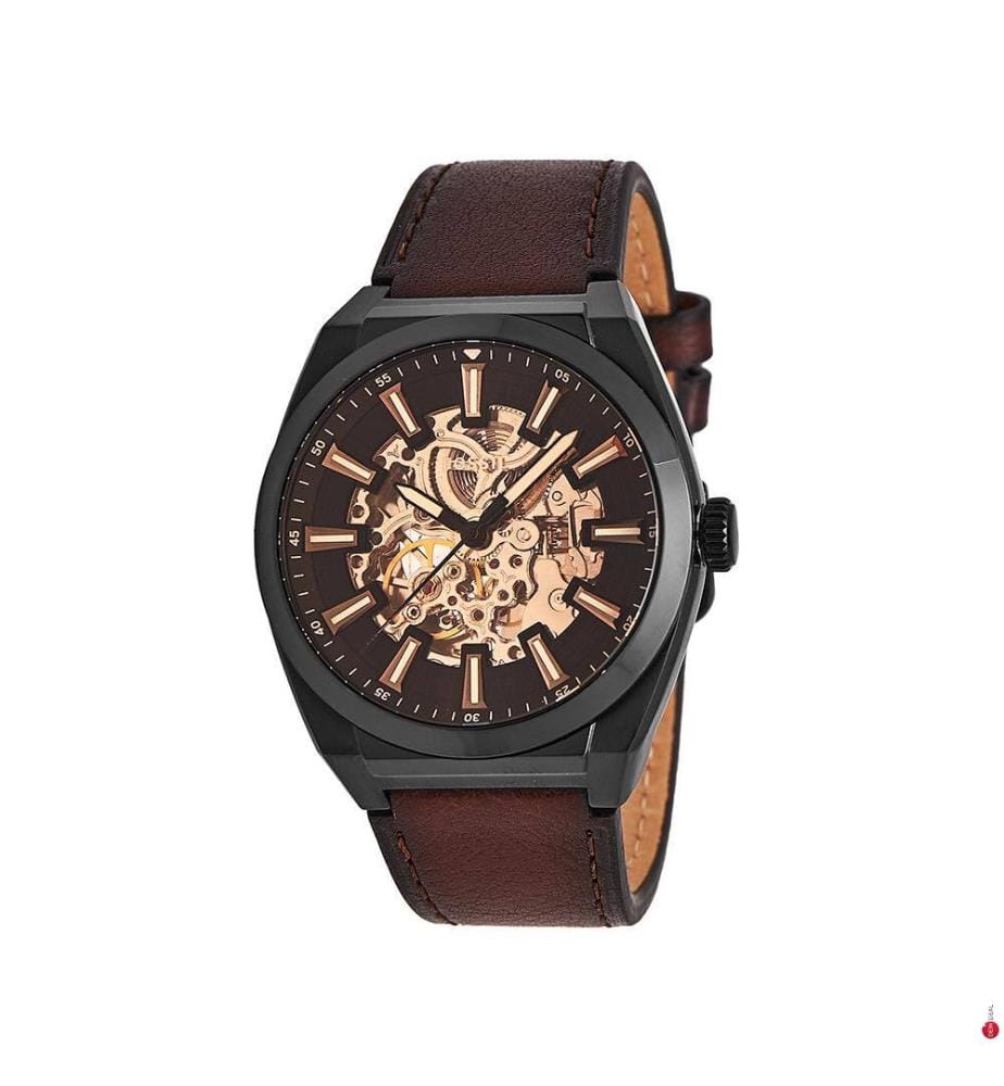 Automatik-Armbanduhr Everett - Schwarz und Braun