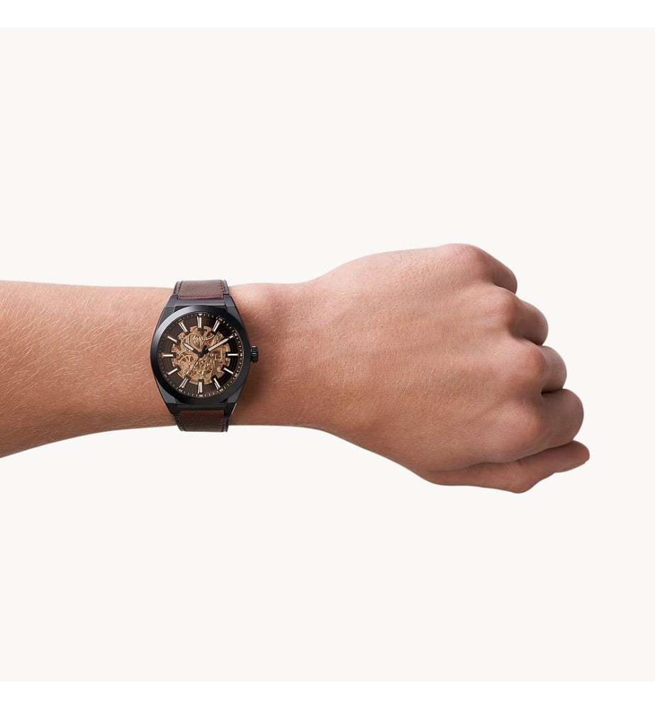 Automatik-Armbanduhr Everett - Schwarz und Braun