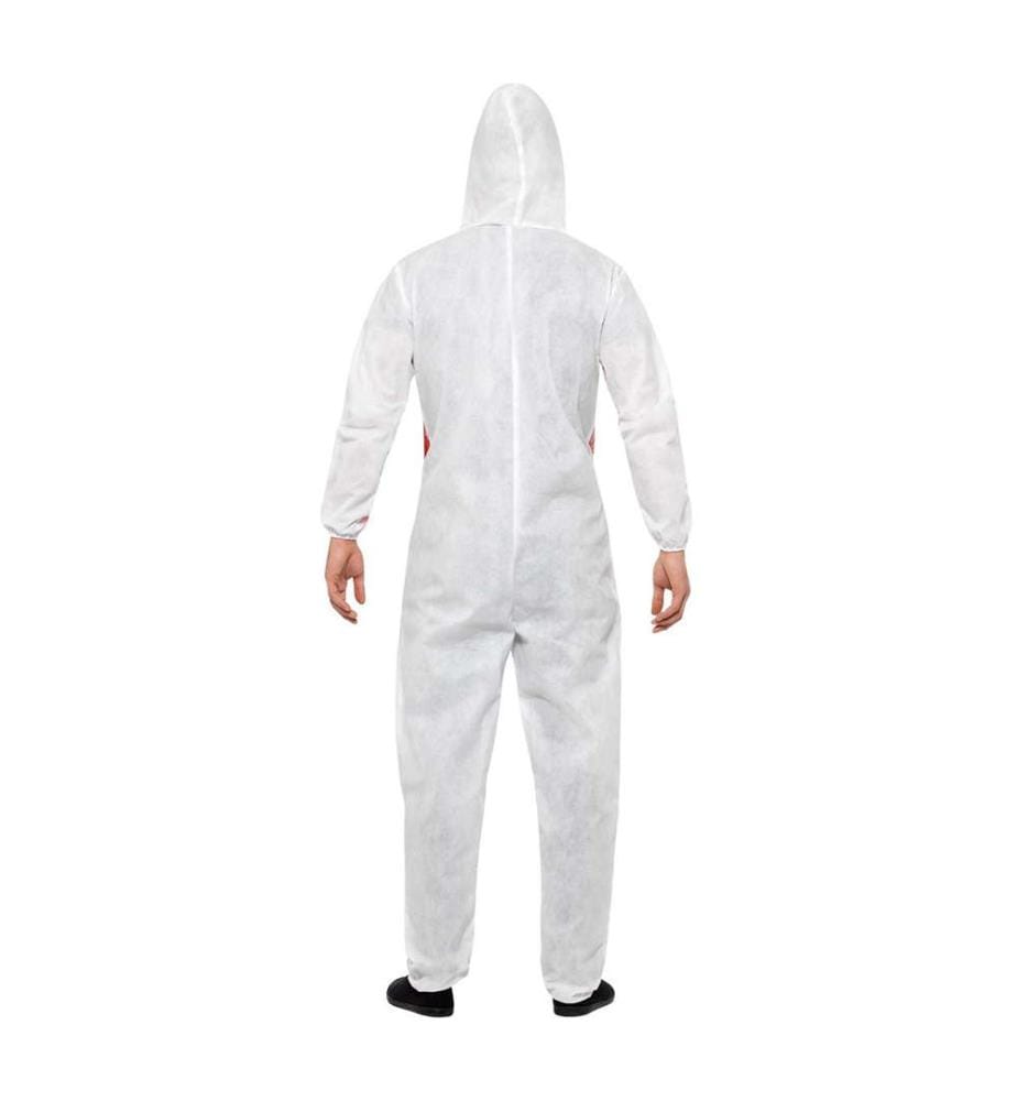 Forensikerkostüm mit Jumpsuit und Schutzbrille