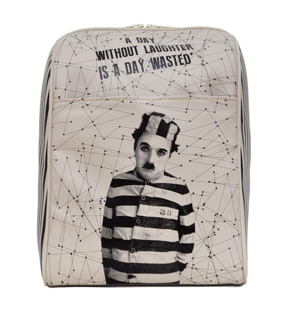 Rucksack C. Chaplin - Hellgrau und Schwarz