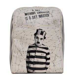 Rucksack C. Chaplin - Hellgrau und Schwarz