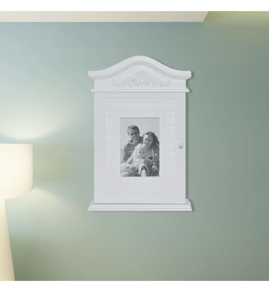 Schlüsselkasten mit Fotorahmen Weiss