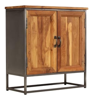 Sideboard Recyceltes Teakholz und Stahl 65x30x70 cm