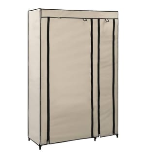Garde-robe pliable Crème 110x45x175 cm Tissu